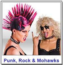 Punk and Rock ladies wigs