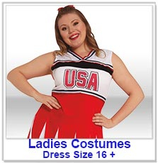 Ladies Plus Size Costumes - Dress Size 16 +