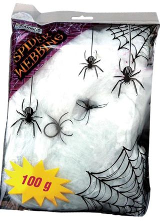 Spider Cobweb 100g with Spiders