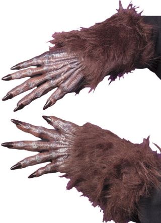Brown Adult Werewolf Gloves