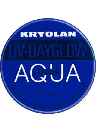 Kryolan UV-Day Glow Aquacolor Make-Up Body Paint - Blue 8ml