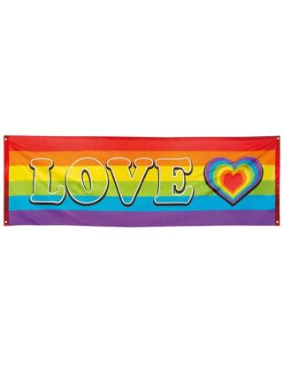 Rainbow Love Banner 7ft x 2.5ft 