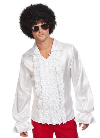 60’s White Austin Powers Style Shirt – Men’s