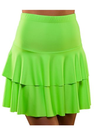 80s Ra Ra Skirt Neon Green
