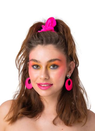 80’s Disco Earrings Pink 3.5cm