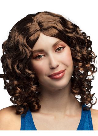 Curly Light Brown Wig 