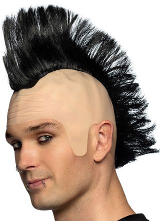 Punk Mohican Wig - Black