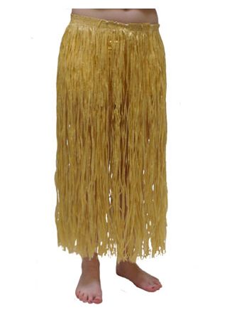 Hawaiian Grass Skirt Long Plain - will fit up to waist size 38" or 97cm