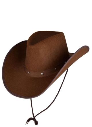 Texas Dark Brown Studded Cowboy Hat 