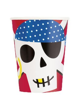 AHOY Pirate Paper Cups 25cl – 8pk