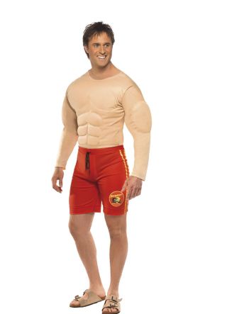 Baywatch Muscles Lifeguard Hoff Costume