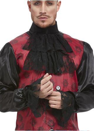 Vampire Black Cravat & Cuff Set 