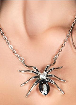Black Widow Spider Necklace   