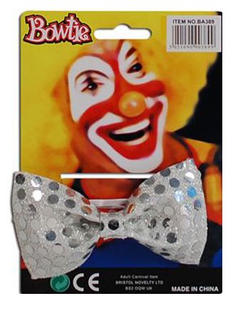 Silver Sequins Bow-Tie