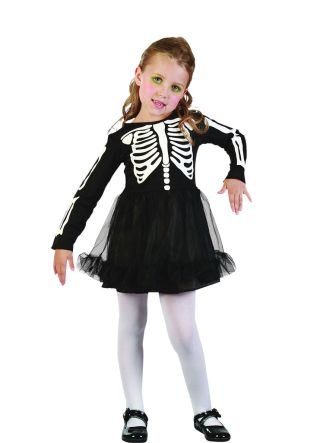 Toddler Skeleton Girl Costume
