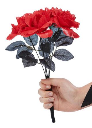 Corpse Bride Red Rose Bouquet