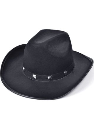 Cowboy Hat Black Studded 
