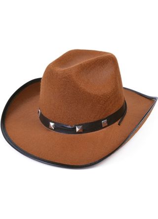 Cowboy Hat Brown Studded 