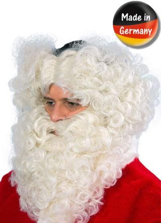 Cream Santa Wig & Beard - Monks-pat design wig