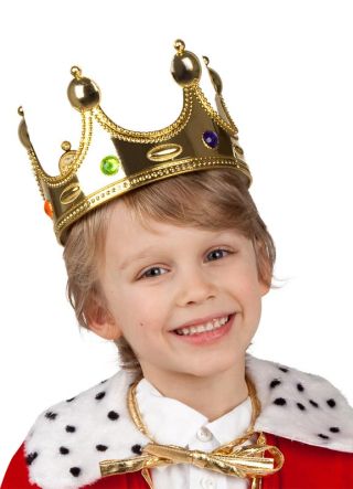 Gold Regal Crown with Jewels - Childs