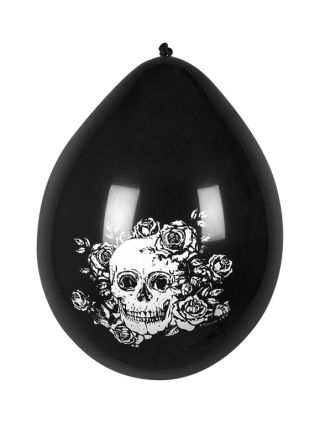 Air-fill Day of the Dead Floral Skull Balloons – 6pk