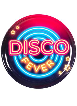 70's Disco Fever Neon Lights Sturdy Serving Tray 34.5cm