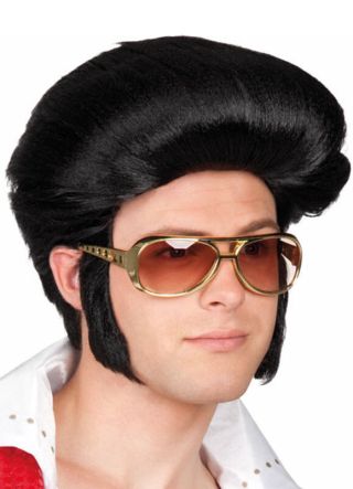 The-King – Large Black Quiff Wig - Greaser