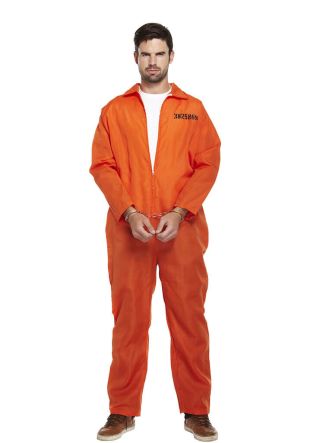Prisoner Orange Overalls Costume ST Boiler Suit