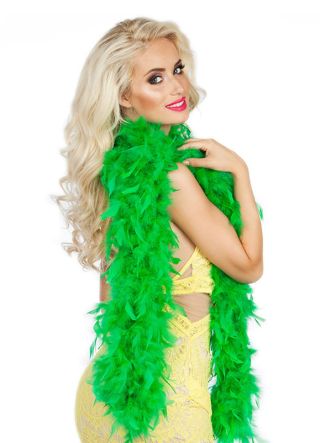 Feather Boa Lime Green 50g - 180cm