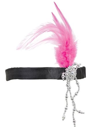 Flapper Headpiece (Black & Pink)