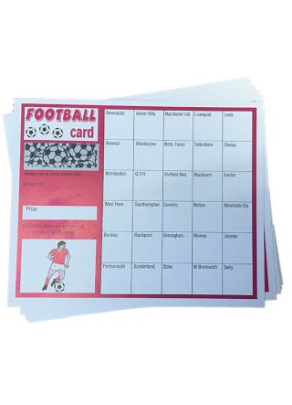 Open Stake Football Scratch Cards - 30 Teams - 10 Cards