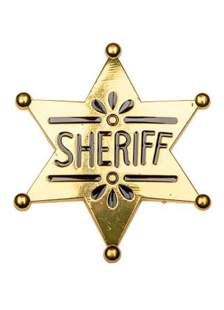 Gold Sheriff Badge – Metal 