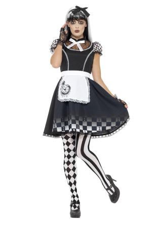 Monochrome Alice in Wonderland Costume