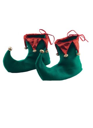 Elf Shoes Covers - Green and Red