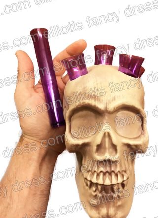 Halloween Skull Shot Holder - test-tube style shot glasses 13cm x 8cm