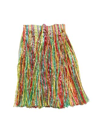 Hawaiian Short Grass Skirt (Multi-Coloured) - will fit up to waist size 36" or 92cm