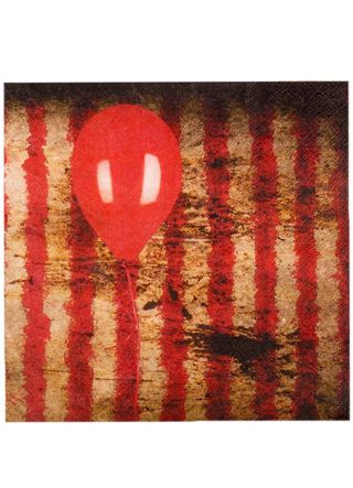 Horror Klown with Red Balloon Theme - Paper Napkins – 12pk