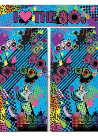 80s Photo Backdrop - I Love the 80's - 6ft x 5ft