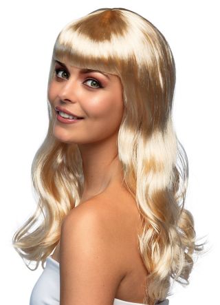 Long Blonde Fringed Chique Wig