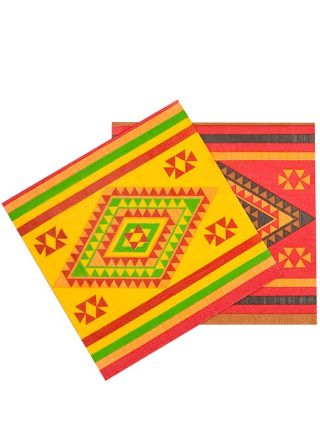 Mexican Fiesta Paper Napkins 16cm – 12pk