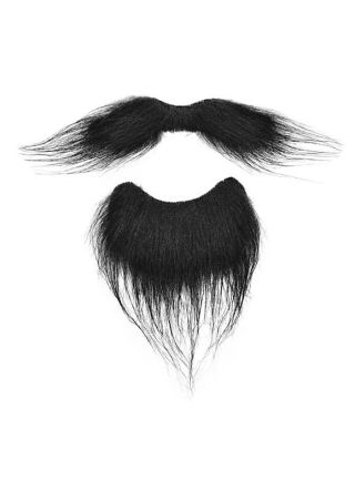 Musketeer Moustache & Beard (Black)