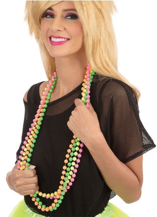 80s Chunky Neon Beads Necklace