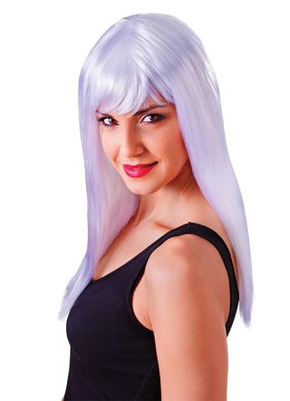Passion Long Wig with Side-Fringe - White