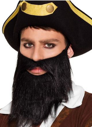 Black Elasticated Pirate Beard