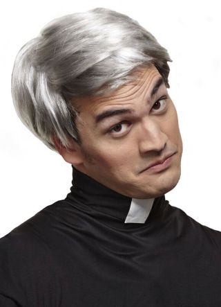 Sitcom Priest Grey Wig - Father Ted
