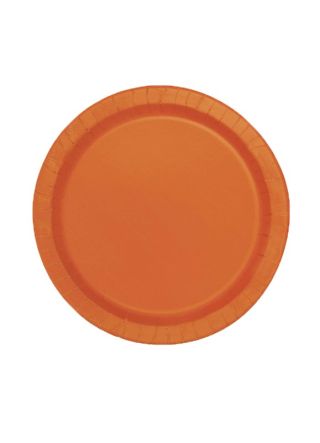 Pumpkin Orange Paper Plates 17.5cm – 20pk 