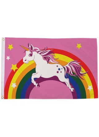 Rainbow Unicorn Flag 5ftx3ft