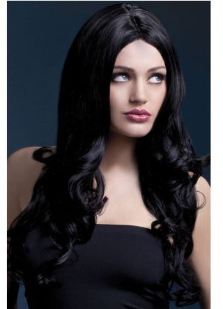 Deluxe Long Curly Wig - Black - Styleable 