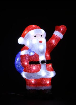 Santa LED Light-Up Christmas Decoration – Indoor/Outdoor – 38cm