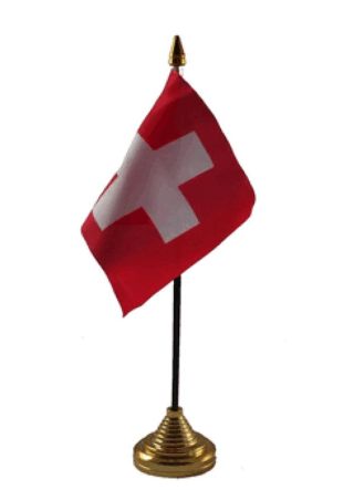 Switzerland Table Flag 6" x 4"